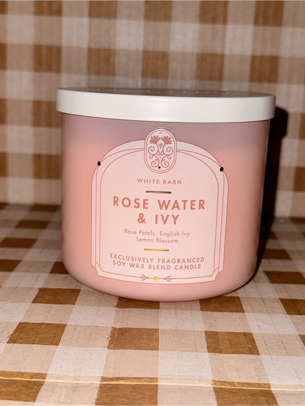 White Barn Rose Water & Ivy 3-Wick Candle